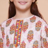 Arshia Fashions Pink Cotton Blend Girls Kurta and Sharara Set ( Pack of 1 ) - None