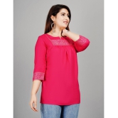 Smien - Pink Rayon Womens Ethnic Tunic ( Pack of 1 ) - None