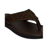 Ajanta Brown Flip Flops - None