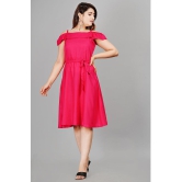 Smien - Pink Rayon Women's Skater Dress ( Pack of 1 ) - None