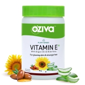 Oziva Plant-Based Vitamin E Capsules for Face & Hair with Sunflower, Aloe Vera, Argan Oil. Vegan, Natural. 30 Capsules-Pack of 2.-Oziva Plant-Based Vitamin E Capsules for Face & Hair with Sunflow