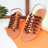 WOMEN Vintage Rose Gold Flat Sandals