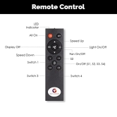 L&G 4 Module Wireless Remote Control Switch | German Technology with Indian Standards | 4 Switch Control and 1 Fan Regulator (146mm X 90mm X 30mm)-Black