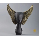 Flying Face Statue-Black