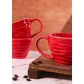 Red Twirl Coffee Mug-Set of two