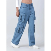 Bene Kleed - Blue Cotton Flared Womens Jeans ( Pack of 1 ) - None