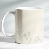 ForVano Beautiful Seamless Mug with Aesthetic Adorned with a Delicate Floral Design