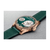 DoubleRun Green Leather Chronograph Mens Watch