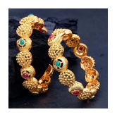 Sukkhi Eye-Catchy Gold Plated Meenakari Bangle Set For Women (Set of 2) - None