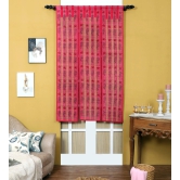 Three Panel Bamboo Curtain - Pink-10 ft length