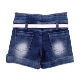 Arshia Fashions - Blue Denim Girls Hot Pants ( Pack of 1 ) - None