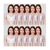 TCG - White Cotton Non Padded Womens Everyday Bra ( Pack of 12 ) - None