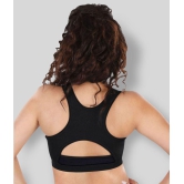 Dermawear Black Poly Cotton Solid Sports Bra - M