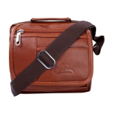 Leather World - Tan Solid Messenger Bags - Tan