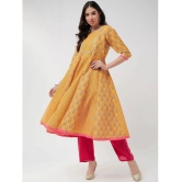 Pannkh - Yellow Polyester Womens Flared Kurti ( Pack of 1 ) - None