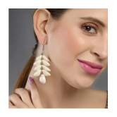 gilher - White Drop Earrings ( Pack of 1 ) - White