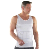 Slim N Lift White Slimming Vest gym tshirts /Gym Wear - L