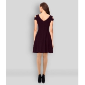 Addyvero - Maroon Cotton Lycra Womens Skater Dress ( Pack of 1 ) - None