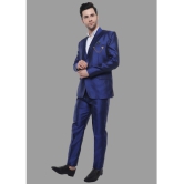 DKGF Fashion - Blue Polyester Regular Fit Mens 2 Piece Suit ( Pack of 1 ) - None