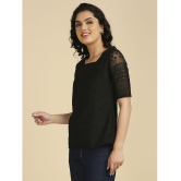 gufrina Black Georgette Womens Regular Top ( Pack of 1 ) - None