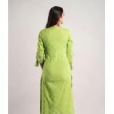 MAUKA - Green Rayon Womens Straight Kurti ( Pack of 1 ) - None