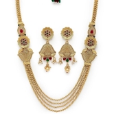 Sukkhi Gold Alloy Necklace Set ( Pack of 1 ) - Gold