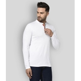 Glito - White Cotton Blend Regular Fit Mens T-Shirt ( Pack of 1 ) - None