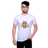 NITYANAND CREATIONS Round Neck White Holi T-Shirt for MEN-HOLI-T-SHIRT-11535-XL