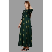 SIPET - Green Rayon Womens Anarkali Kurti ( Pack of 1 ) - None