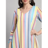 Curvydrobe Georgette Striped Mini Womens A-line Dress - Multi Color ( Pack of 1 ) - None