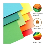 ECLET 100 pcs Color A4 Medium Size Sheets (10 colour X 10 Sheet) 10 Sheets Each Color Art and Craft Paper Double Sided Colored(Length -27.5 cm Width - 20.3 cm) code 154