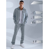 Solid Light Grey Jacket and Jogger Cozy Cut Co-Ords-S / Light Grey