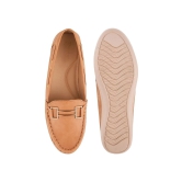 Shoetopia Tan Womens Loafers - None