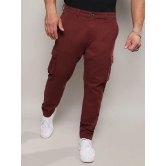 Maroon Cargo Trousers Maroon 42