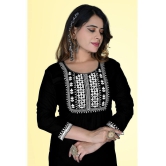 haya fashion - Black Rayon Women's Straight Kurti ( Pack of 1 ) - None