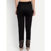 Women Black Solid Regular Fit Trouser