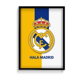 Hala Madrid - Real Madrid Premium Wall Art-A1 / Black Frame