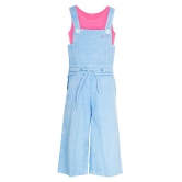 Naughty Ninos - Blue 100% Cotton Girl's Dungarees ( Pack of 1 ) - None