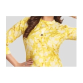 Meher Impex Cotton Printed Straight Womens Kurti - Yellow ( Pack of 1 ) - None