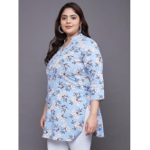 Tissu Cotton Printed Straight Women's Kurti - Blue ( Pack of 1 ) - None