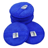 SOFTSPUN Microfiber Reusable Round Polishing Pad, 6 pieces set, (Blue) Multipurpose. Ultra-soft Applicator Pads with Finger Band Perfect cleaning for car, bike, window, and more.