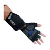 ZAYSOO Black Nylon Mens Gym Gloves ( Pack of 1 ) - Black