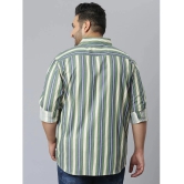 instaFab - Olive Cotton Oversized Fit Mens Casual Shirt ( Pack of 1 ) - None