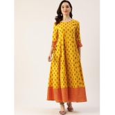 Kbz - Yellow Cotton Women's Anarkali Kurti ( Pack of 1 ) - None