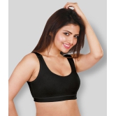 Dermawear Black Poly Cotton Solid Sports Bra - M