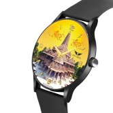 Ayodhya Mandir watch || Ram ji watch || ayodhya mandir watch || rama watch || Long Lasting Black Slim Case and High Quality Smart watch''s Strap Analog Watch - For Men || watch for men || watch fo