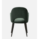 RAMS DINING AND ARM CHAIR DARK GREEN  WITH BLACK-Dark Green