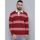 Auto Stripes Red White Polo T-Shirt-XL / Red