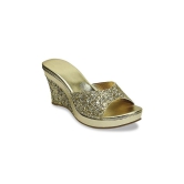 PARTY WEAR GOLDEN WEDGES