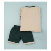 Macitoz - Beige Cotton Baby Boy T-Shirt & Shorts ( Pack of 1 ) - None